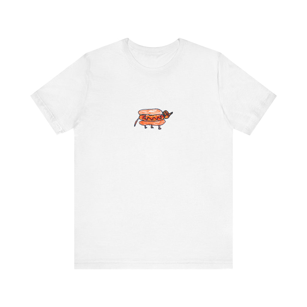 hotdog printed short sleeve tee