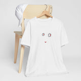face printed short sleeve tee drawn by vivi