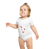 donut face printed baby one piece drawn by vivi