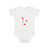 donut face printed baby one piece drawn by vivi