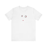 face printed short sleeve tee drawn by vivi