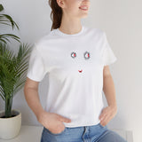 face printed short sleeve tee drawn by vivi