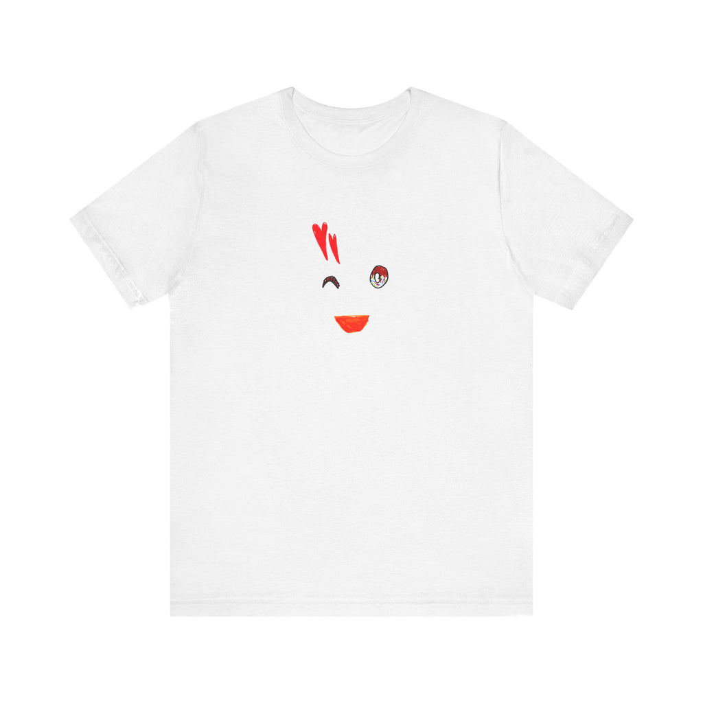 dounut face printed short sleeve tee drawn by vivi