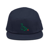 farting dinosaur - embroidered five panel hat