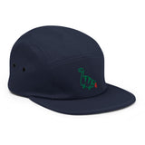 farting dinosaur - embroidered five panel hat