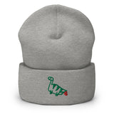 farting dinosaur - embroidered beanie