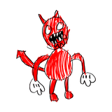 devil printed heavyweight tshirt