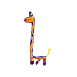 giraffe embroidered sofstyle tshirt
