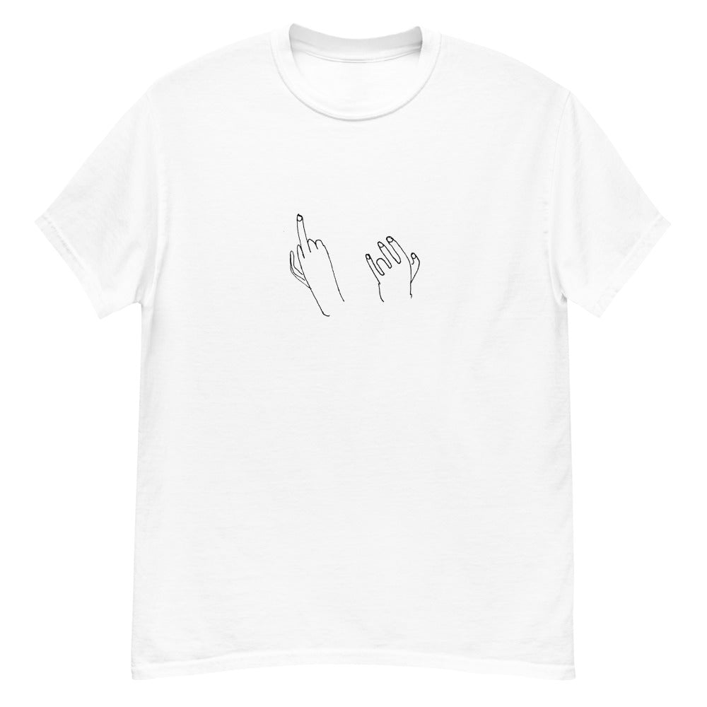 gang signs - printed heavyweight mens tshirt