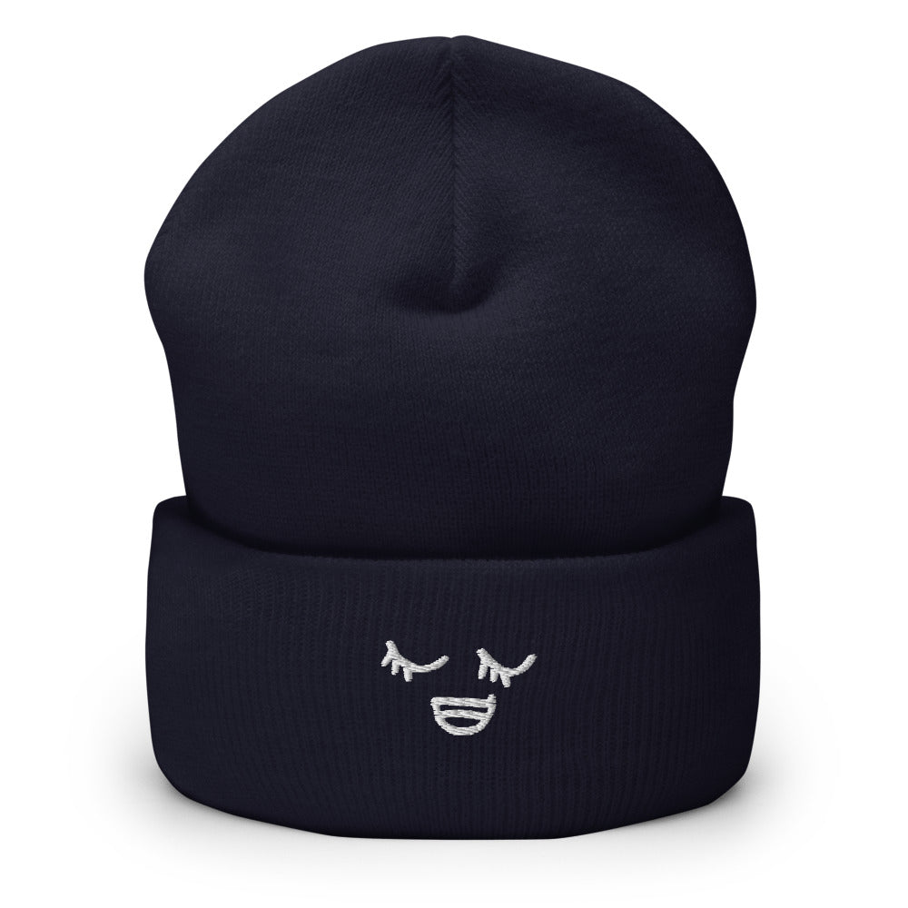 face 3 - embroidered beanie