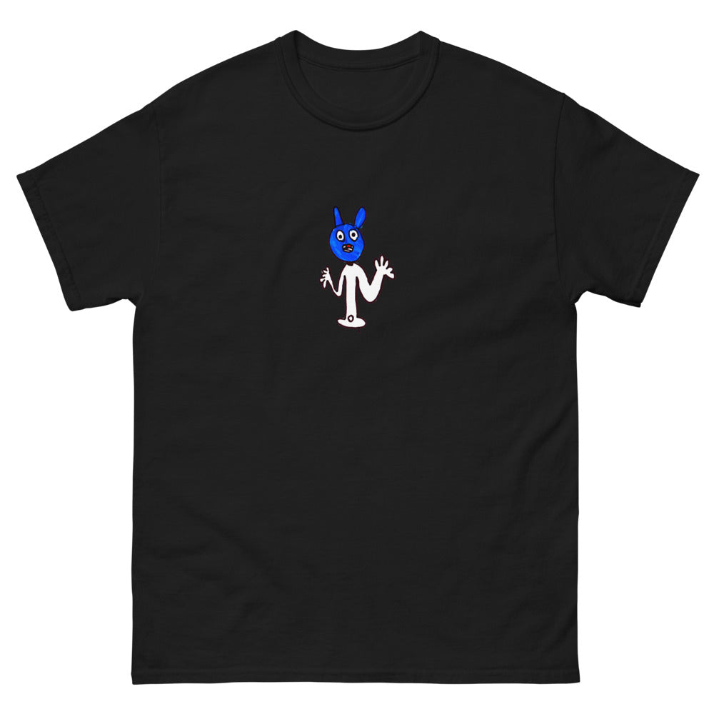 blue rabbit printed heavyweight tshirt