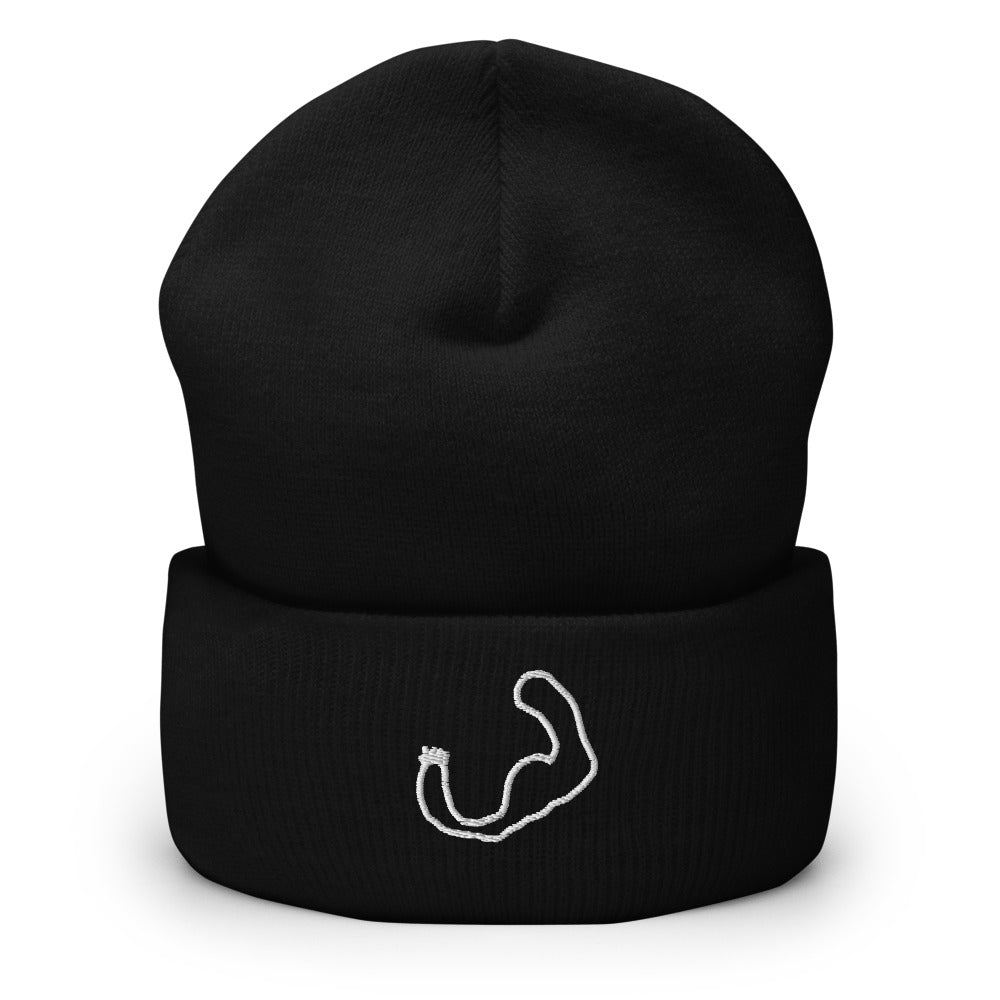 muscles embroidered beanie