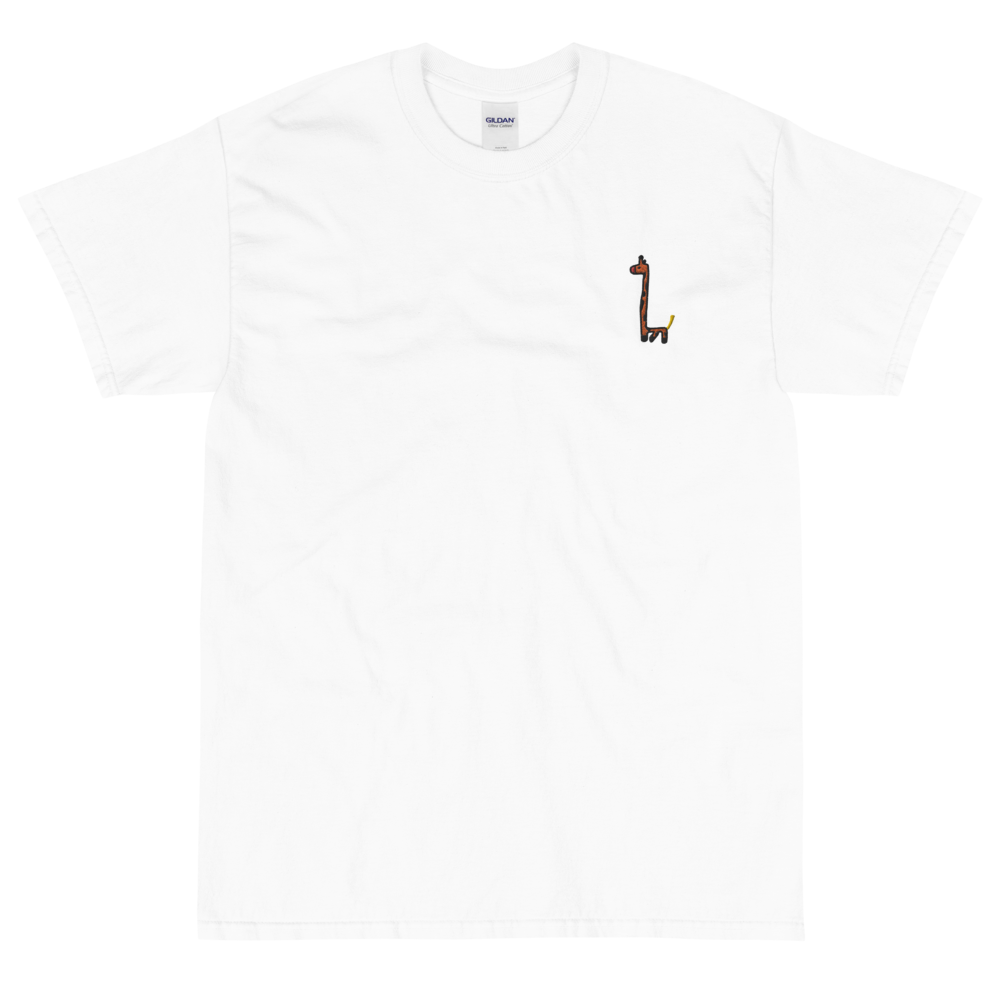 giraffe embroidered sofstyle tshirt