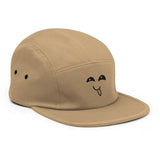 face 7 - embroidered five panel hat