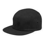cat shadow embroidered five panel hat