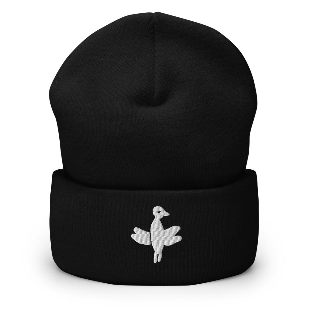 bird embroidered beanie