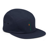 tulip embroidered five panel hat