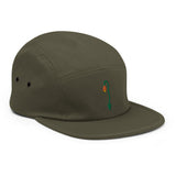 tulip embroidered five panel hat