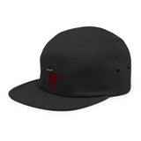 cat embroidered five panel hat