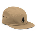 cat shadow embroidered five panel hat