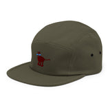 cat embroidered five panel hat