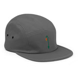 tulip embroidered five panel hat