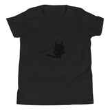 cat shadow printed youth tshirt