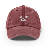face 2 - embroidered vintage hat