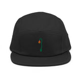 tulip embroidered five panel hat