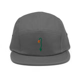 tulip embroidered five panel hat