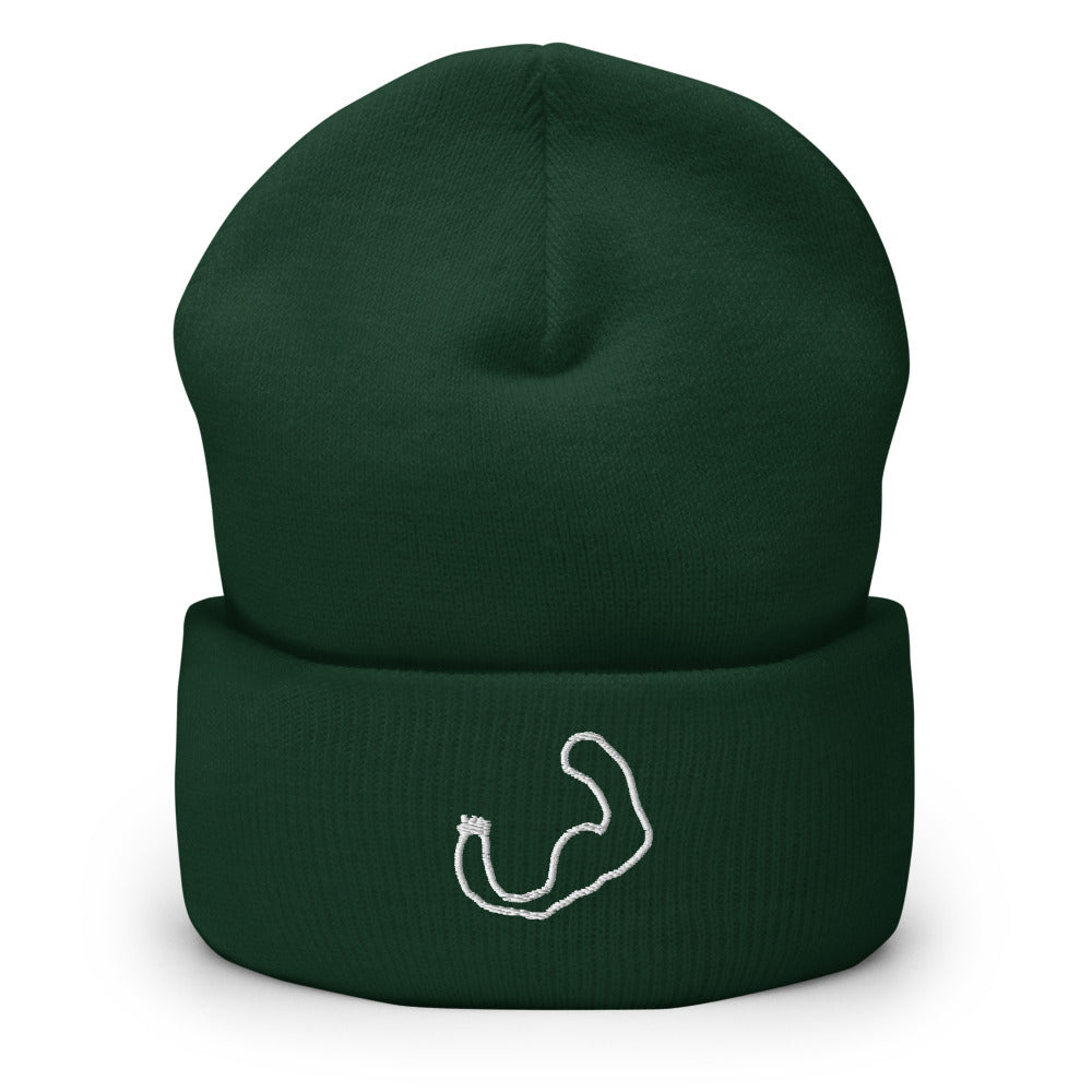 muscles embroidered beanie