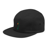 tulip embroidered five panel hat