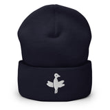bird embroidered beanie
