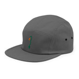 tulip embroidered five panel hat