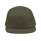 tulip embroidered five panel hat