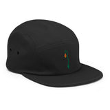 tulip embroidered five panel hat