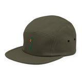 tulip embroidered five panel hat