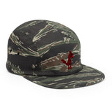 dog embroidered five panel hat