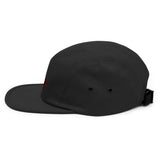 cat embroidered five panel hat
