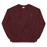 farting dinosaur - embroidered unisex sweater
