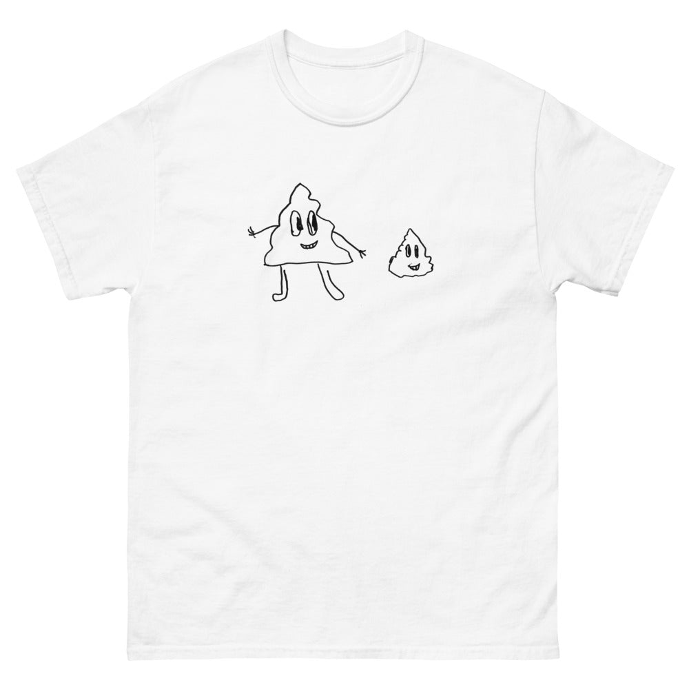 poops printed heavyweight tshirt
