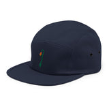 tulip embroidered five panel hat