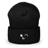 face 1 embroidered beanie