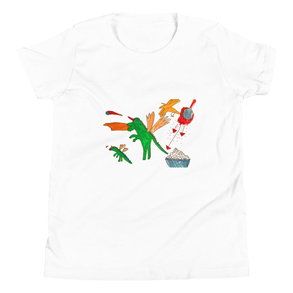extinction-level event printed youth tshirt